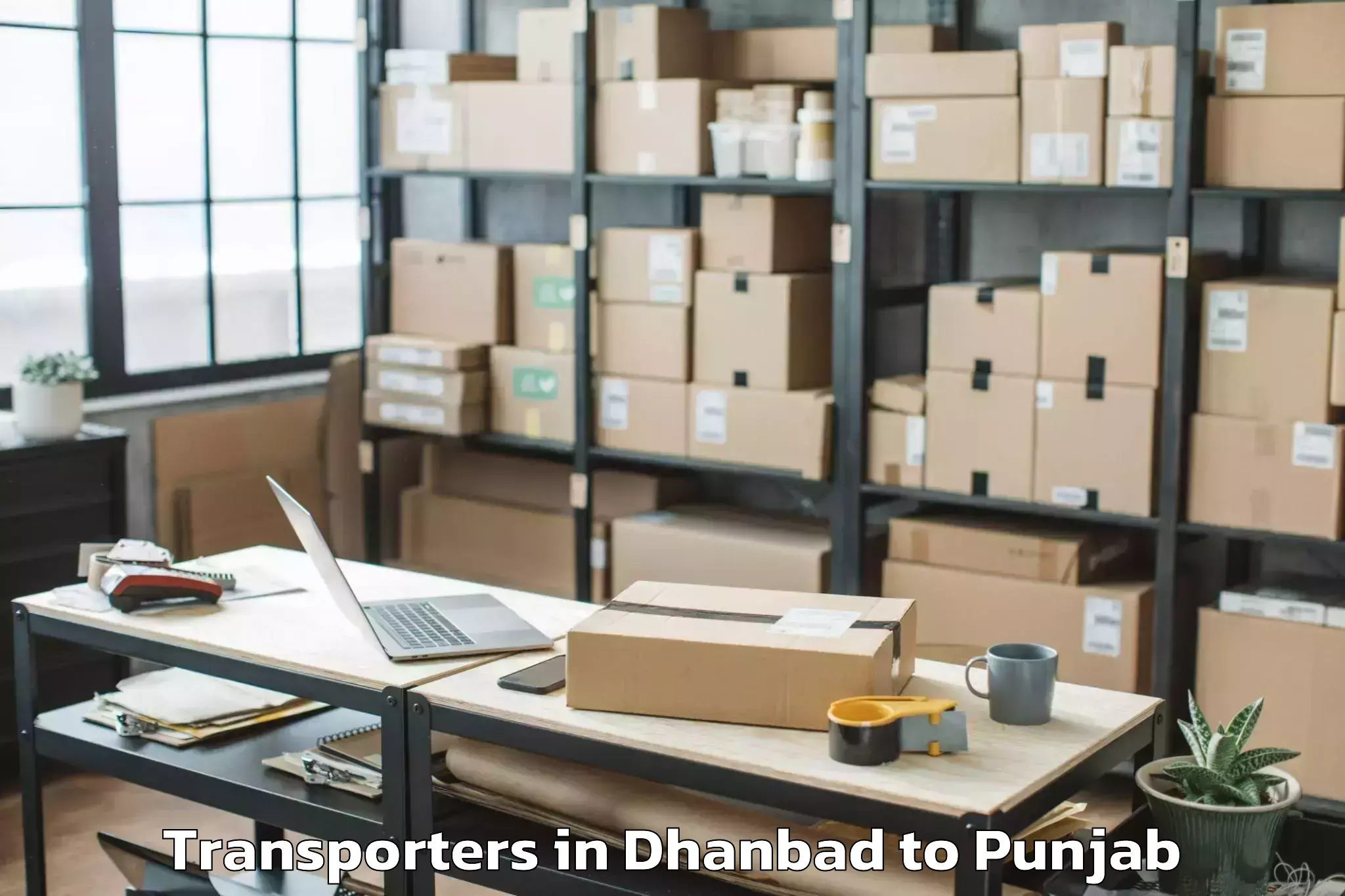 Book Dhanbad to Sunam Transporters Online